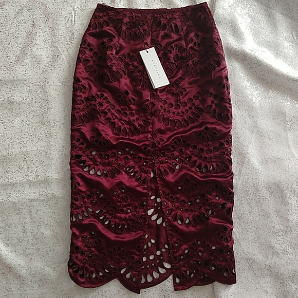 Keepsake True Faith Midi Skirt Wine - Picture 3 of 7